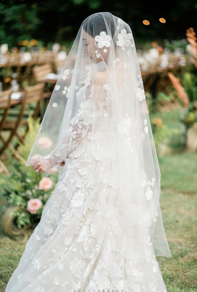 Beautiful bride in Nessia gown