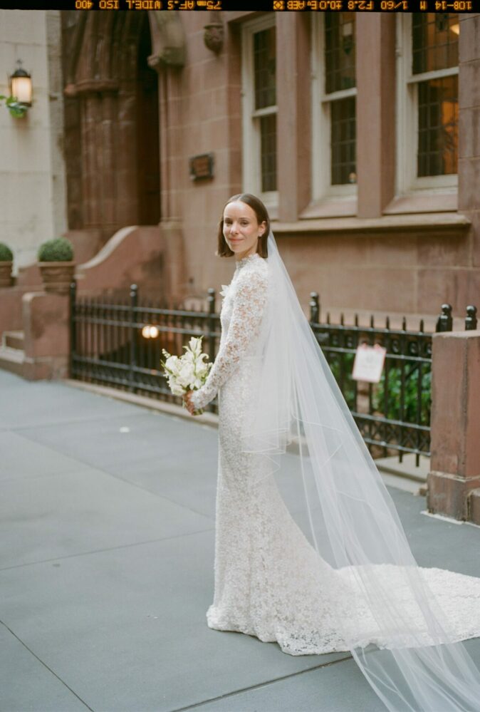 Annie Defrino in Alena Gown