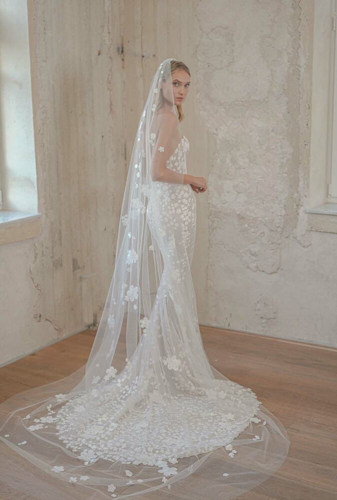 Karlee long detailed veil